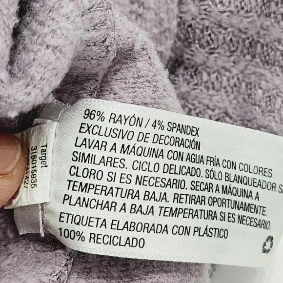 Knox Rose Cut out Crewneck Knit Sweater Women's M Lavender - Picture 7 of 8